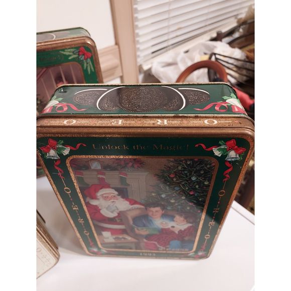 Oreo Vintage Christmas Tins 1990 1991 1992 1993 1994 Lot/Bundle 6 - Picture 2 of 16